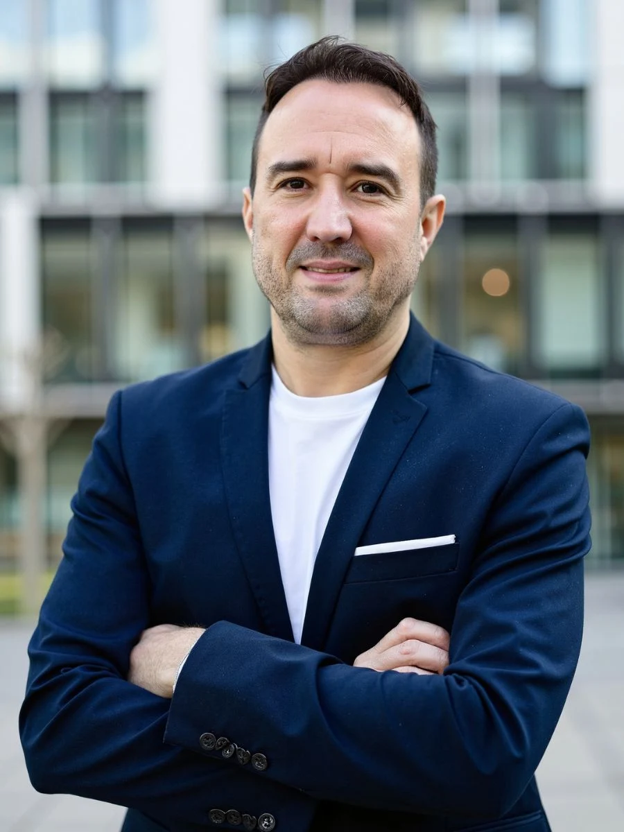 Christian Gottschling steht mit verschränkten Armen im Freien.